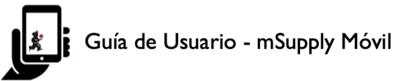 Menú de la Guía del usuario de mSupply Móvil Menú de la Guía del usuario de mSupply Móvil